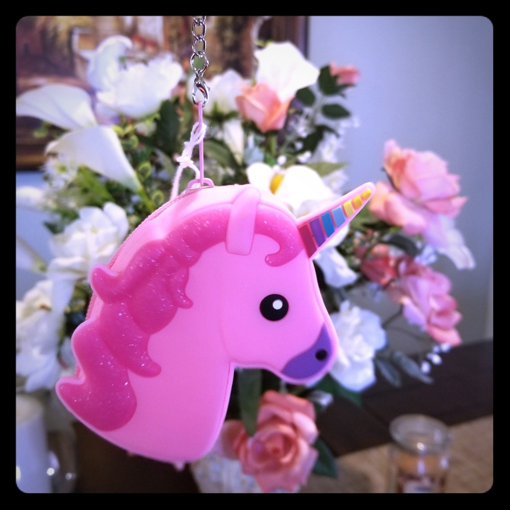 Unicorn coin key chain purse